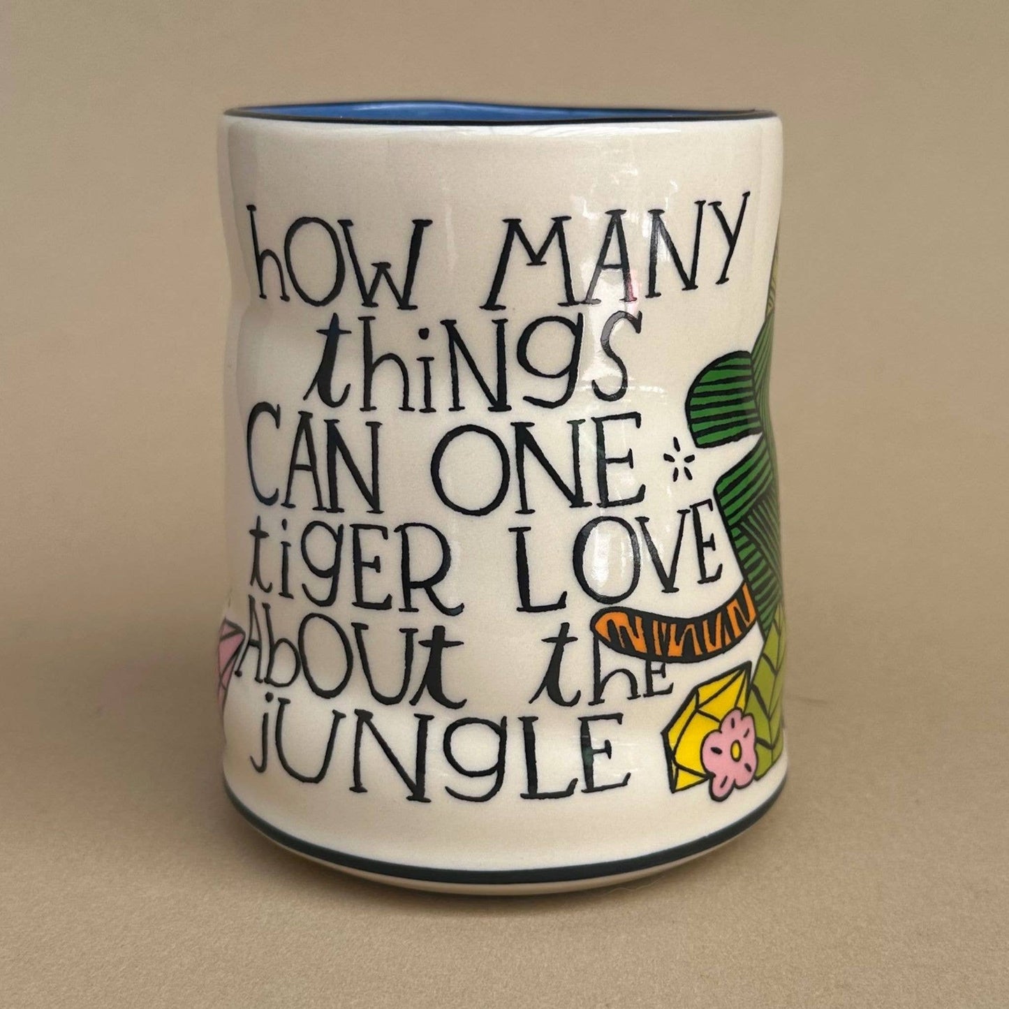 Jungle Tiger Ceramic Mug/Cup XLarge by The Bowl Maker