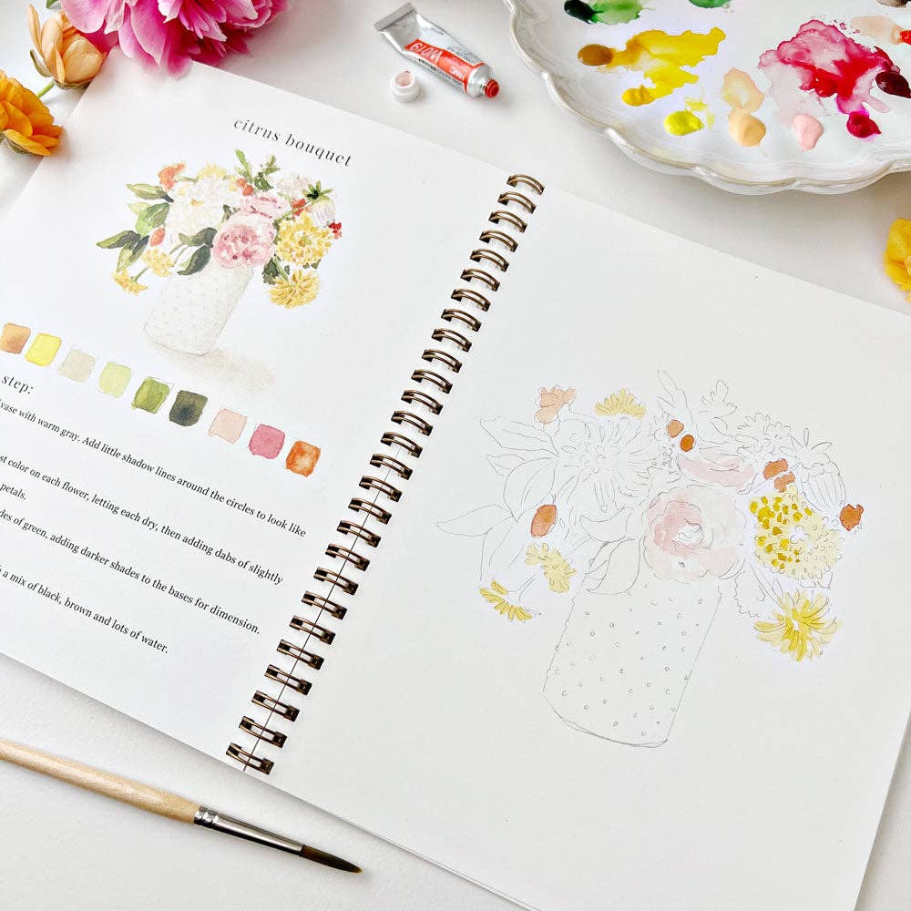 Watercolor Workbook: Bouquets