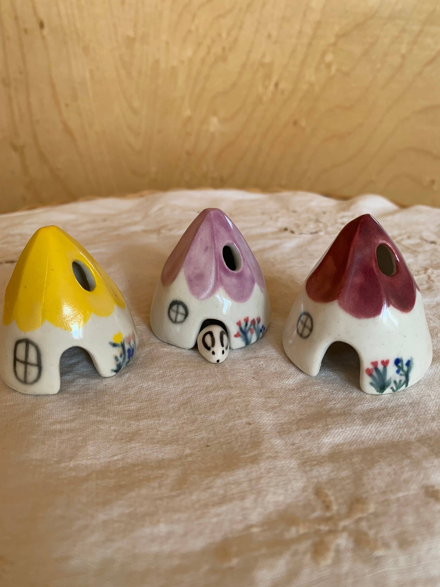 Ceramic Mouse House Cone Incense Burner