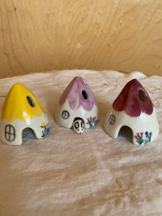 Ceramic Mouse House Cone Incense Burner