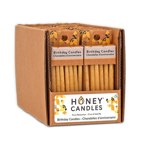 Honey Candles - Beeswax Birthday Candles: Natural