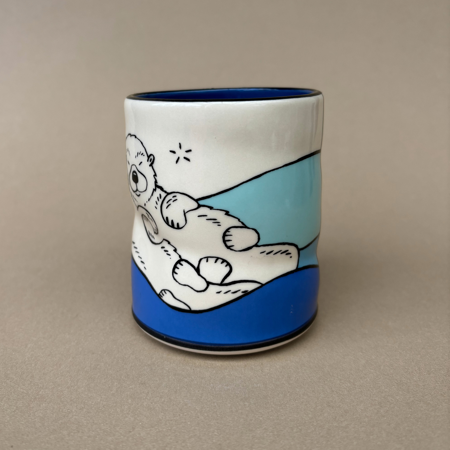 Otter Ceramic Mug/Cup Large by The Bowl Maker