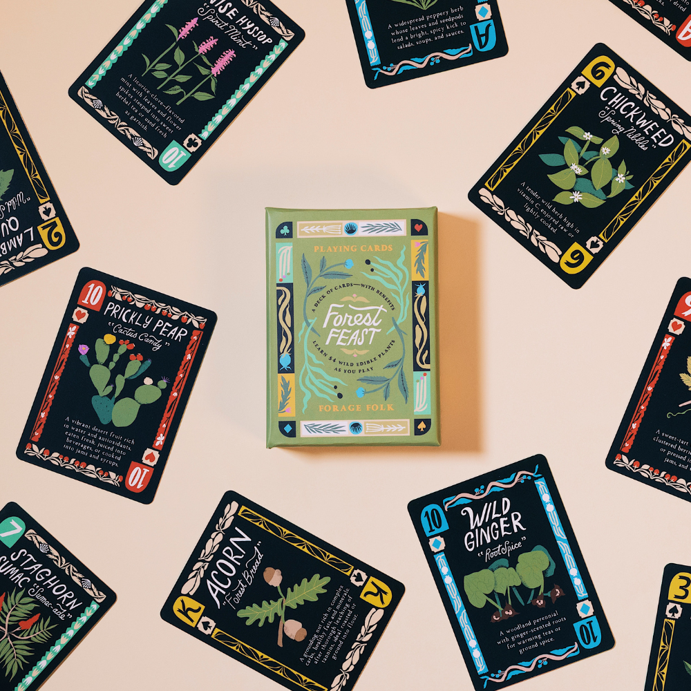 Forest Feast Edible Plant Card Deck by Forage Folk