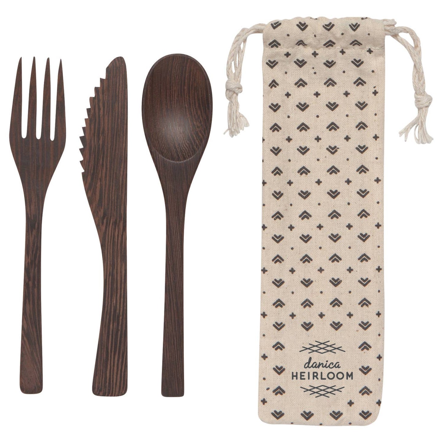 On The Go Ebony Cutlery Set