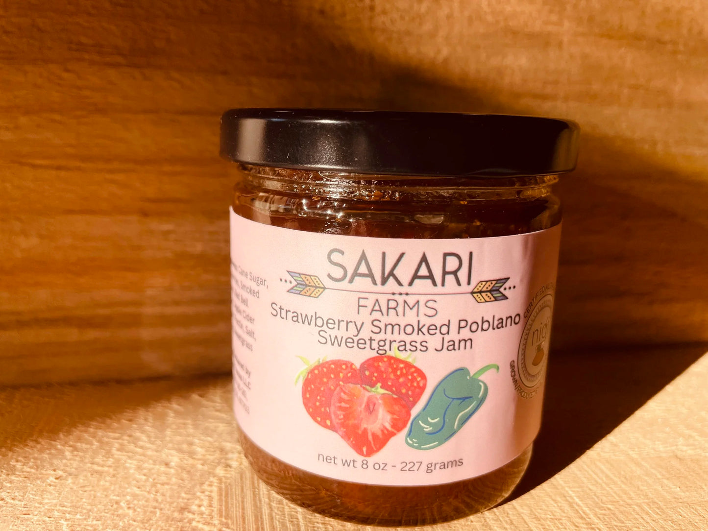 Strawberry Smoked Poblano Sweetgrass Jam by Sakari Farms