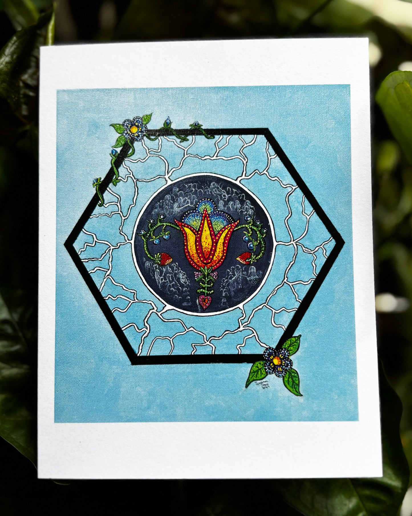 Native Print Greeting Cards by Suzanne Mills-We