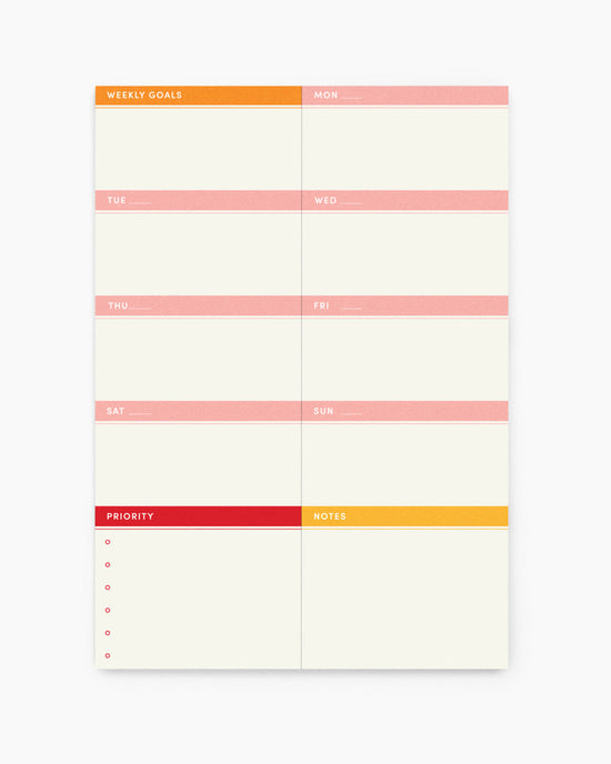 Weekly Goals Pad