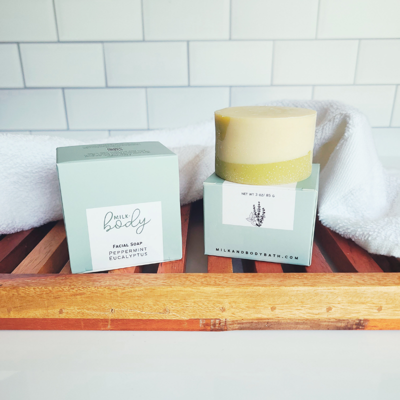 Goat Milk Facial Soap | Peppermint Eucalyptus