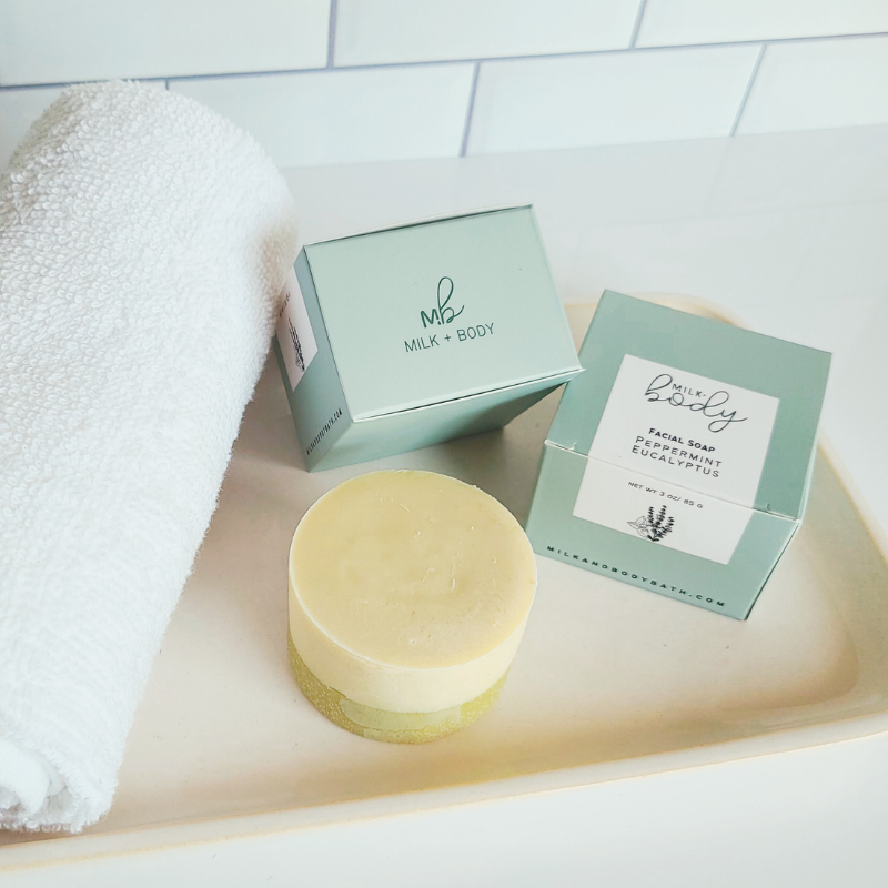 Goat Milk Facial Soap | Peppermint Eucalyptus