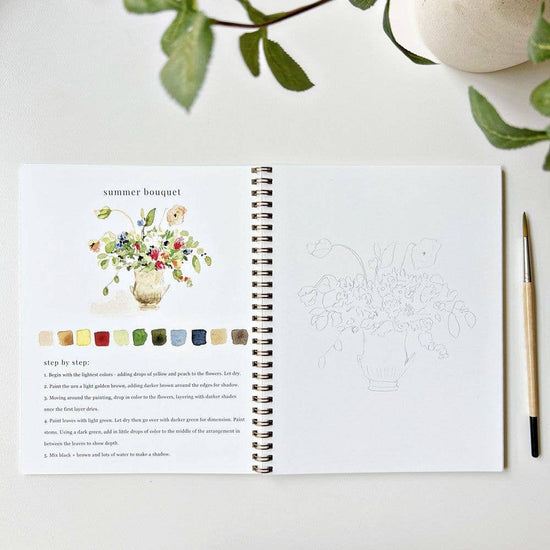 Load image into Gallery viewer, Watercolor Workbook: Bouquets
