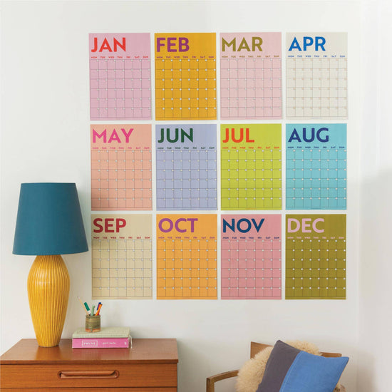 Good Tuesday - Monthly Undated Wall Planner: Bright