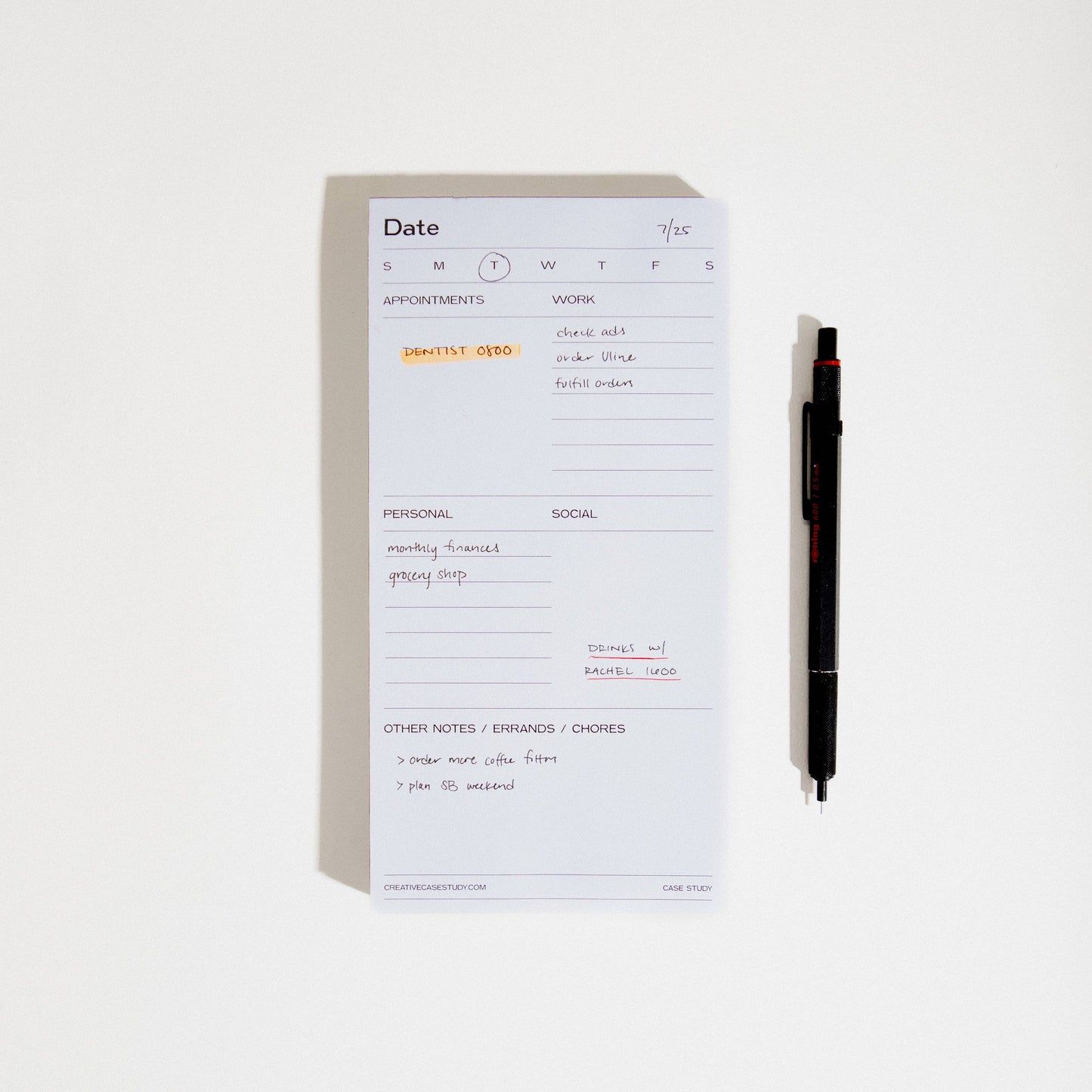 Daily Task Notepad Planner