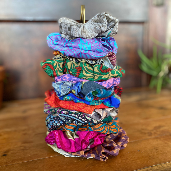 Upcycled Silk Scrunchies