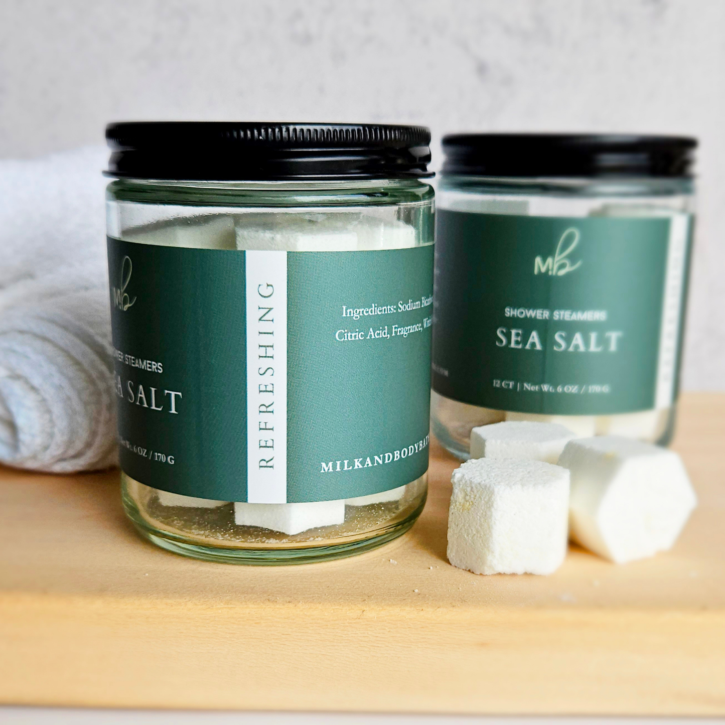 Milk + Body - Mini Shower Steamers 12ct: Peppermint Eucalyptus