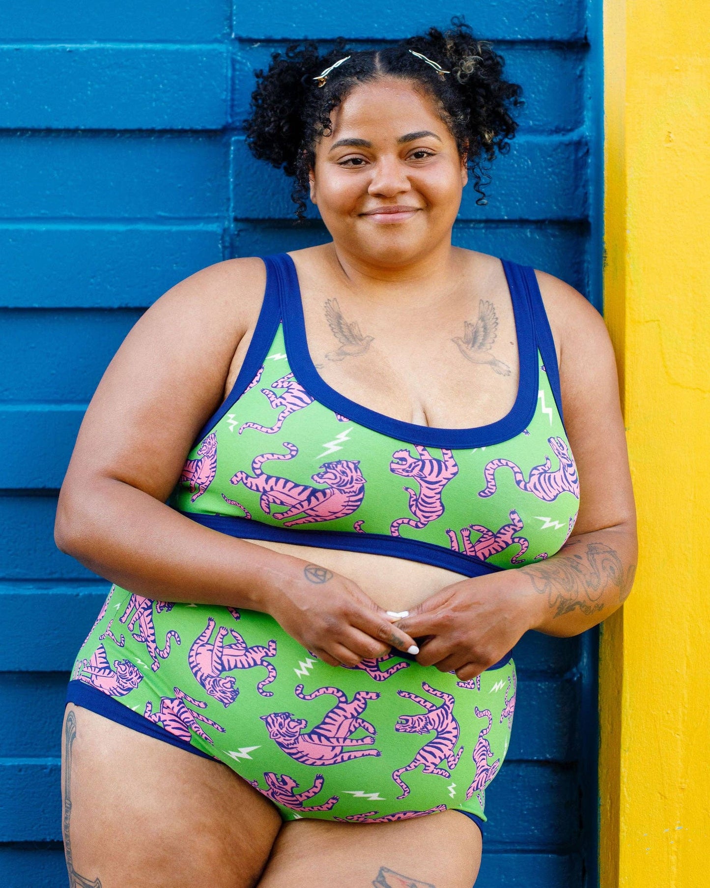 Organic Bralette | Electric Tiger