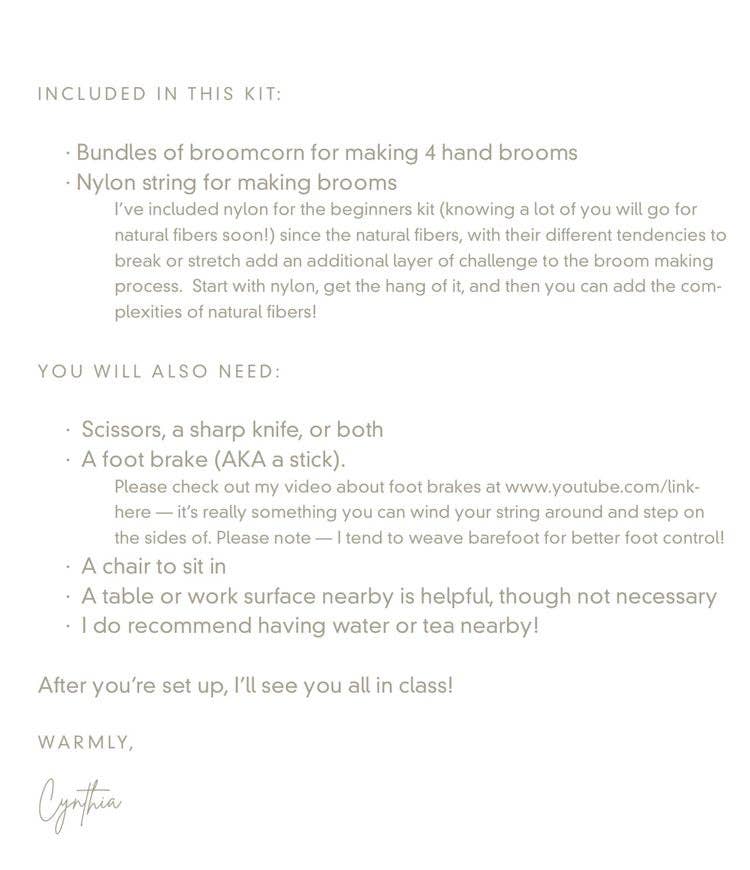 Handbroom Making Kit