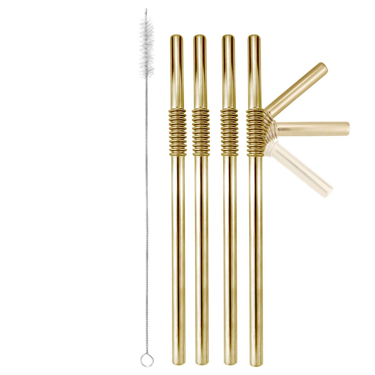 Bendable Stainless Steel Drinking Straws | Set Of 4