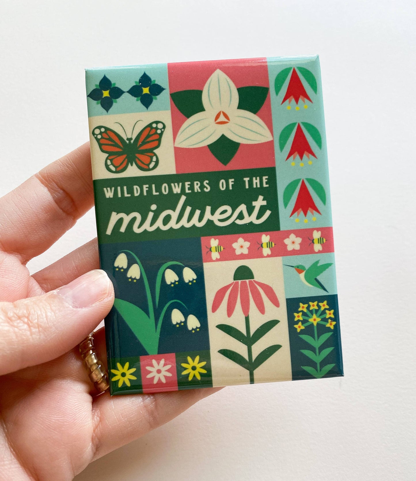Midwest Wildflowers Hard Magnet