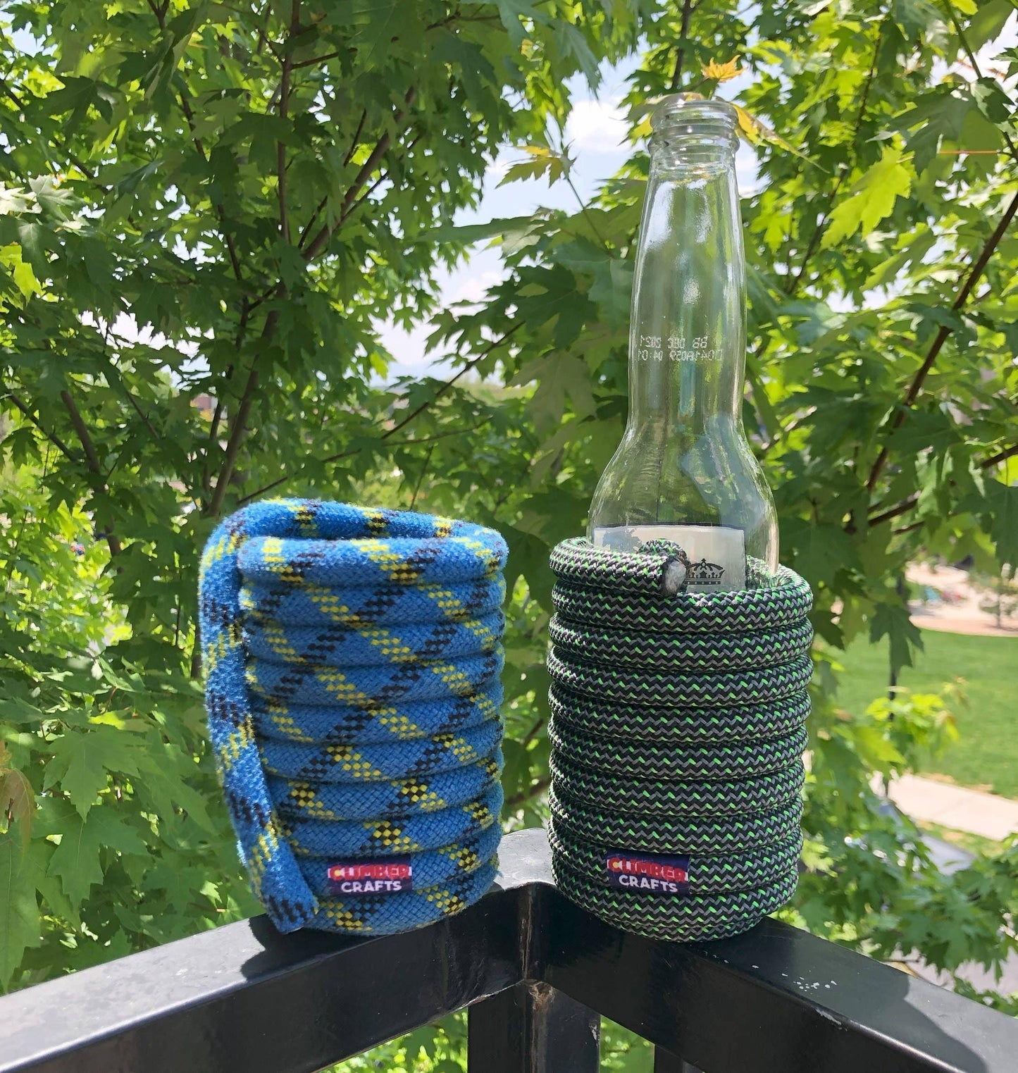 Upcycled Climbing Rope Bottle Cozy