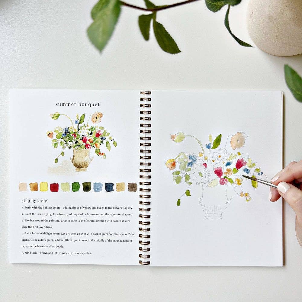 Watercolor Workbook: Bouquets