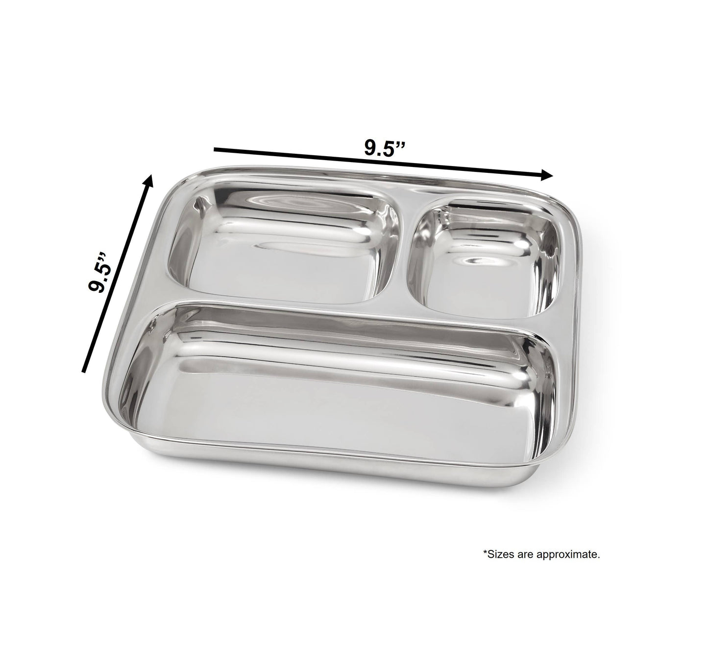 3-Section Stainless Steel Plate