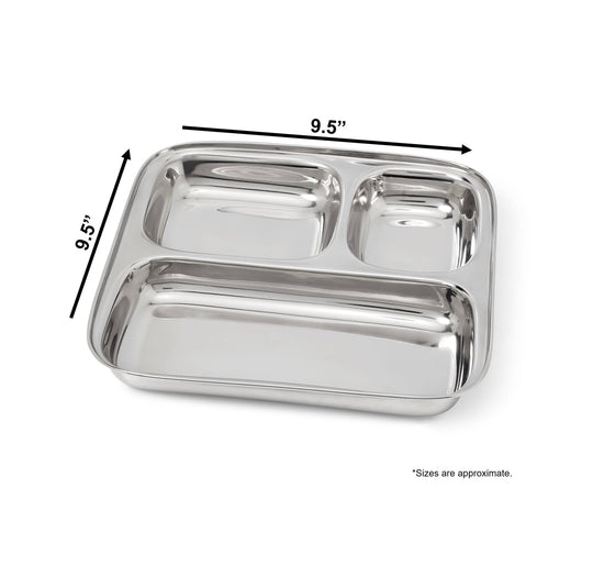 3-Section Stainless Steel Plate