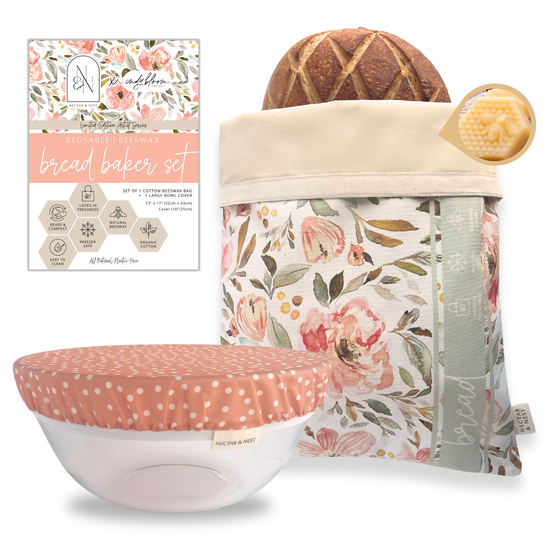 Beeswax Bread Bag + Bowl Cover