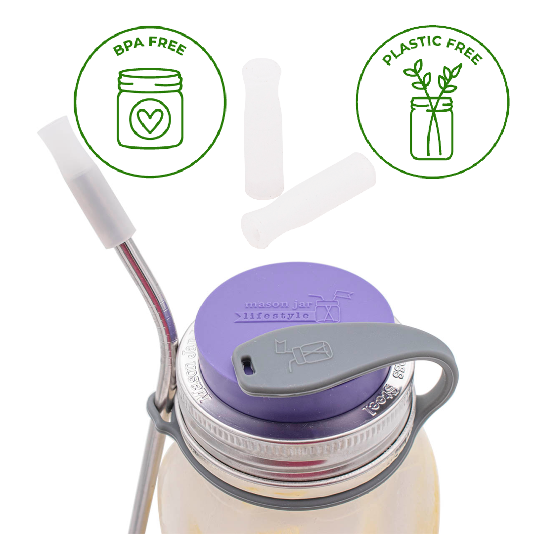 Silicone Straw Tips | 12 Pack