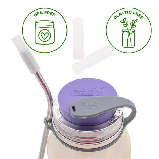 Silicone Straw Tips | 12 Pack