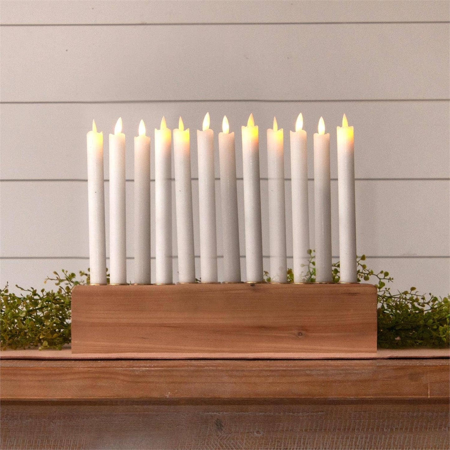 Wooden Taper Candle Holder Centerpiece