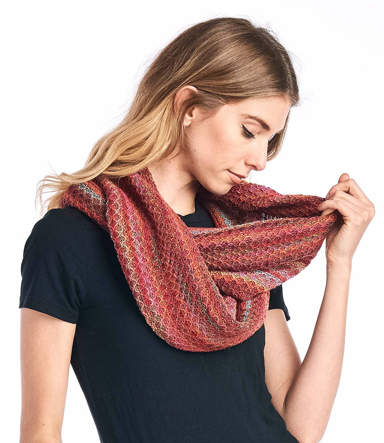 Alpaca Infinity Scarf | Saffron Printed
