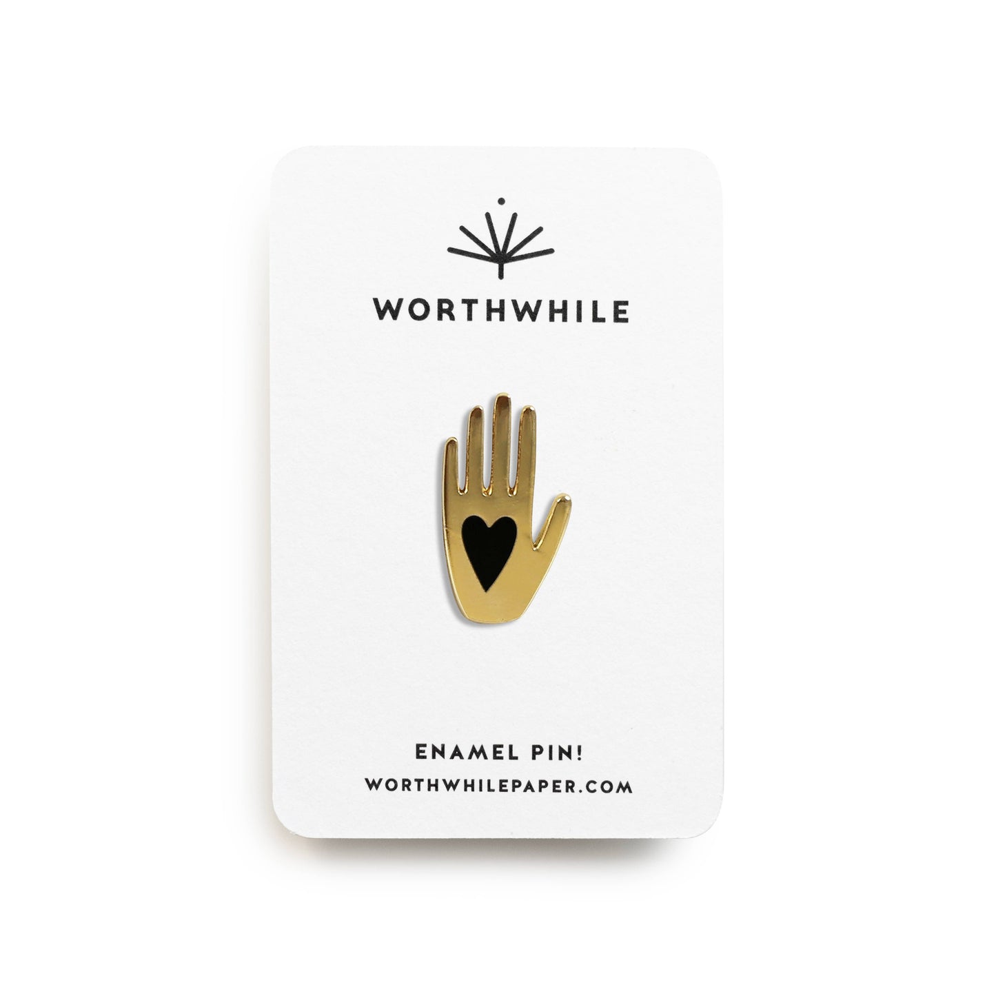 Hand + Heart Enamel Pin