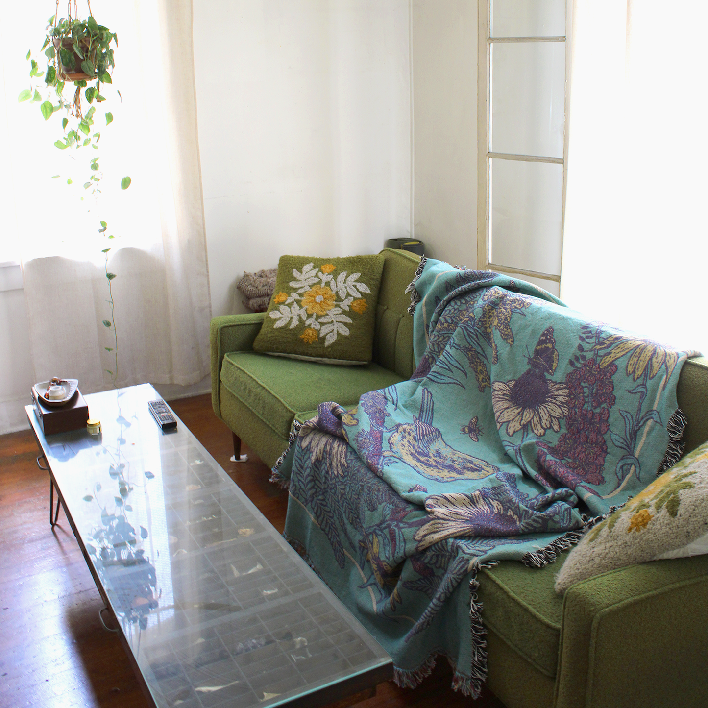 Woven Blanket Tapestry: Prairie