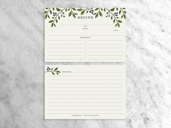 Olive Branch Recipe Cards