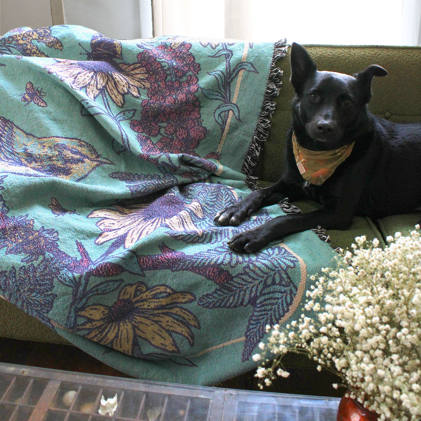 Woven Blanket Tapestry: Prairie