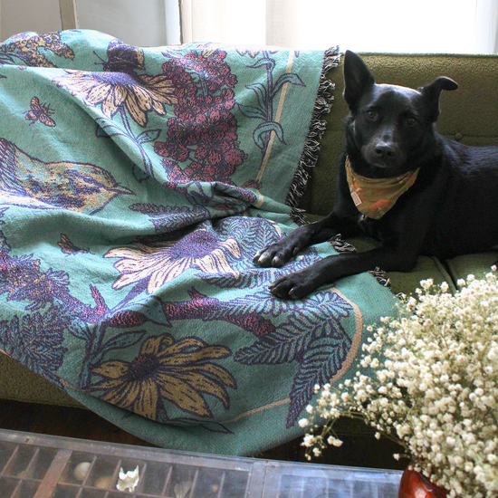 Woven Blanket Tapestry: Prairie