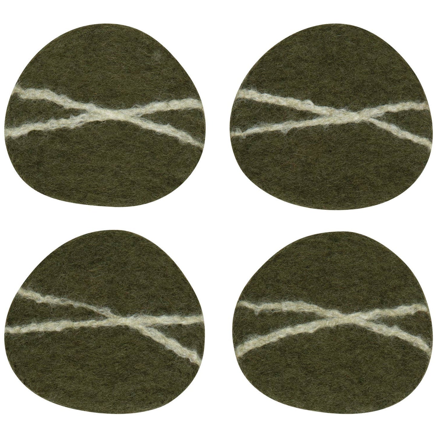 Striato Felt Wool Coasters Set
