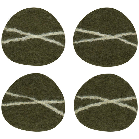 Striato Felt Wool Coasters Set