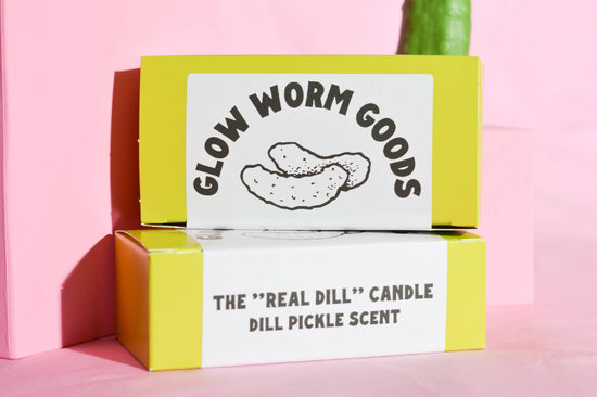 Pickle Pillar Candle by Glow Worm Goods