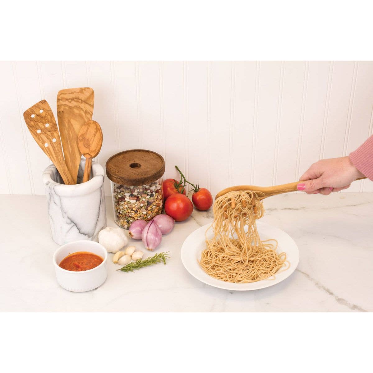 Italian Olive Wood Spaghetti Tool