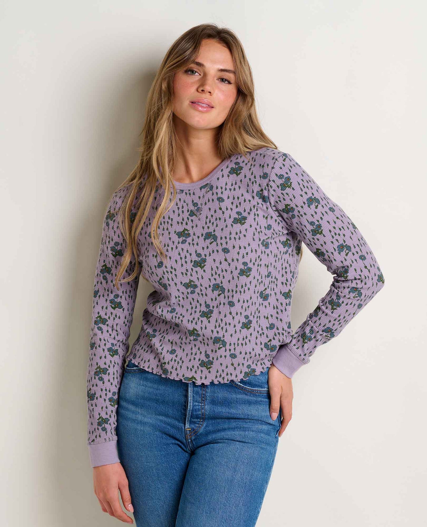Foothill Long Sleeve Crew II Astor Floral by Toad&Co