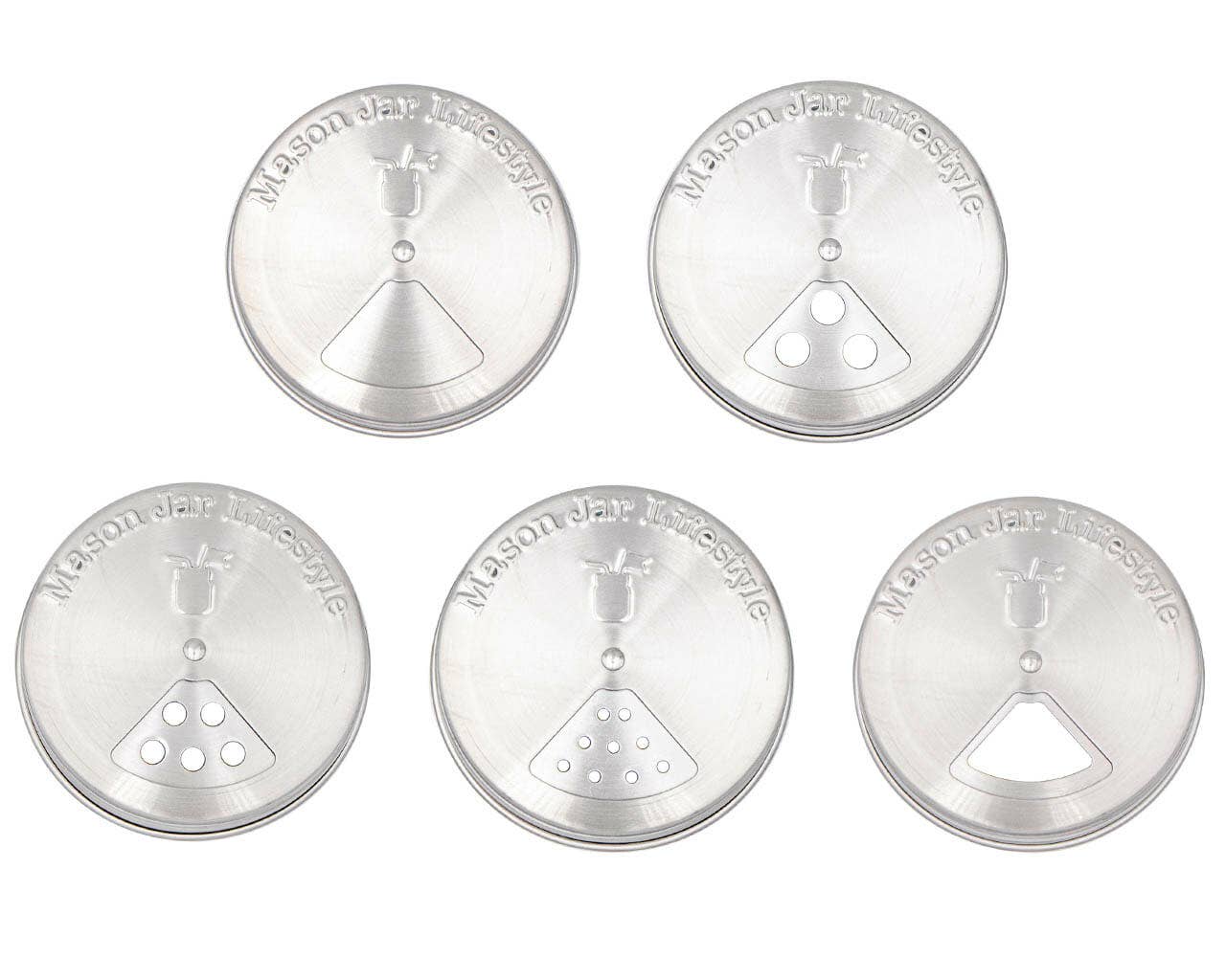 Stainless Steel Spice Lids 4 Pack | Regular Mouth