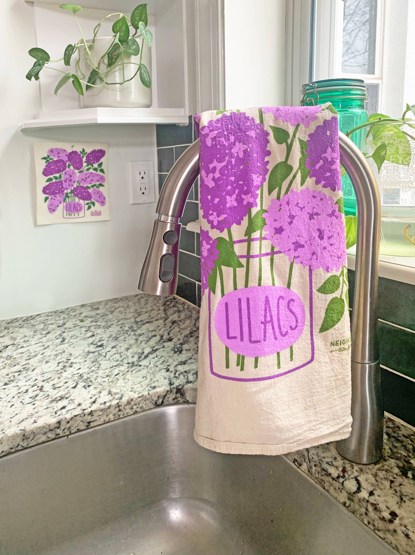 Lilac Mint Tea Towel Set