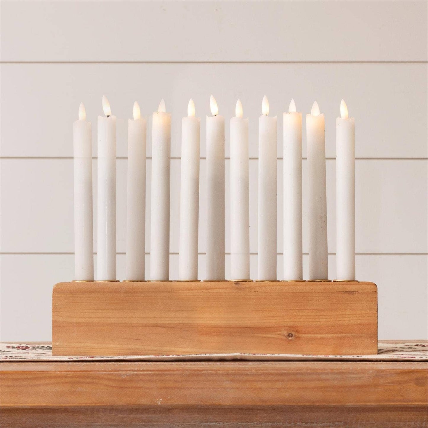 Wooden Taper Candle Holder Centerpiece