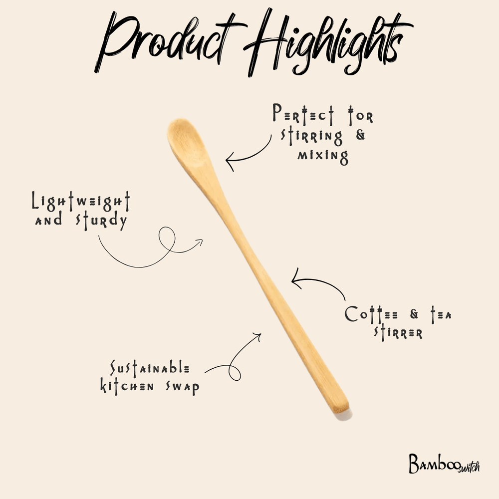 Long Bamboo Mixing Spoon