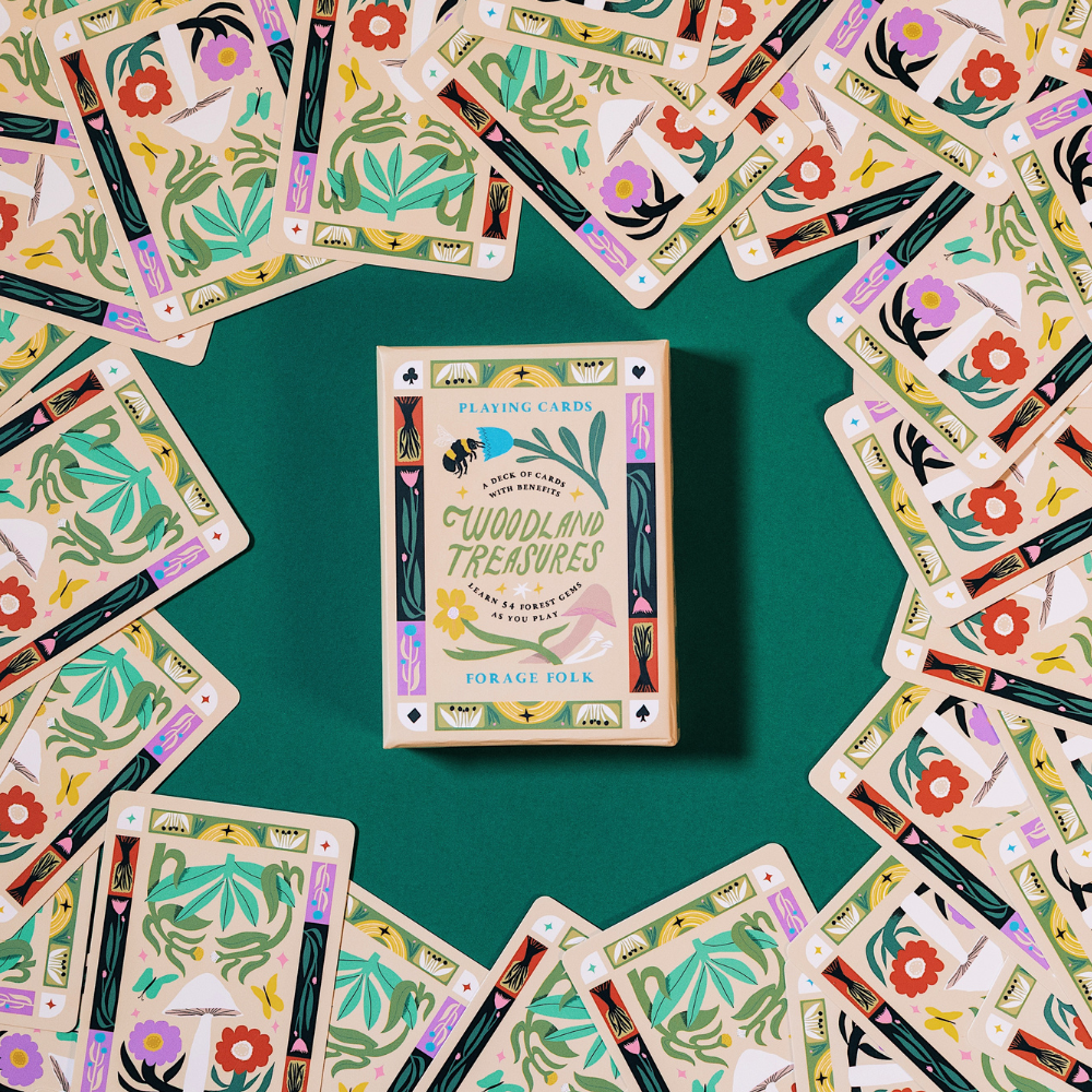 Woodland Treasures Forest Plant Playing Cards by Forage Folk