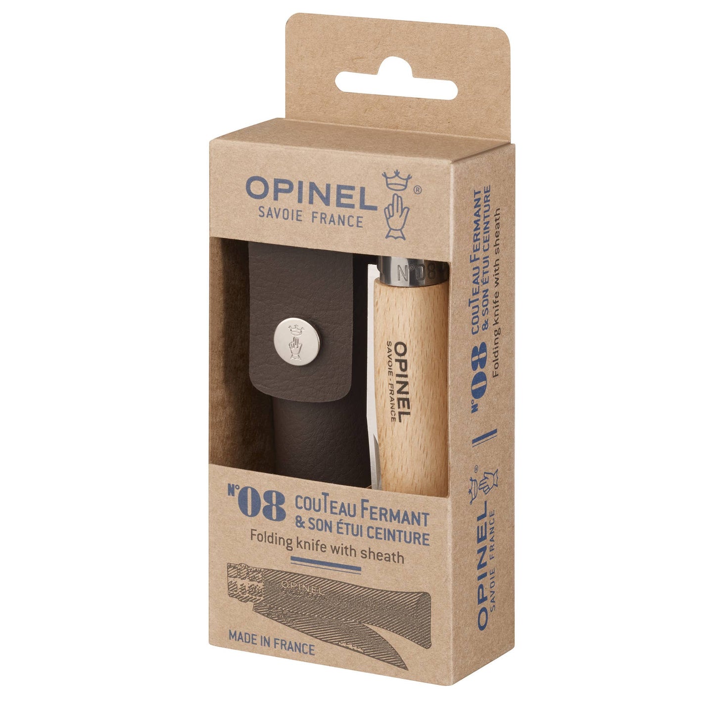 No.08 Folding Knife + Sheath by Opinel