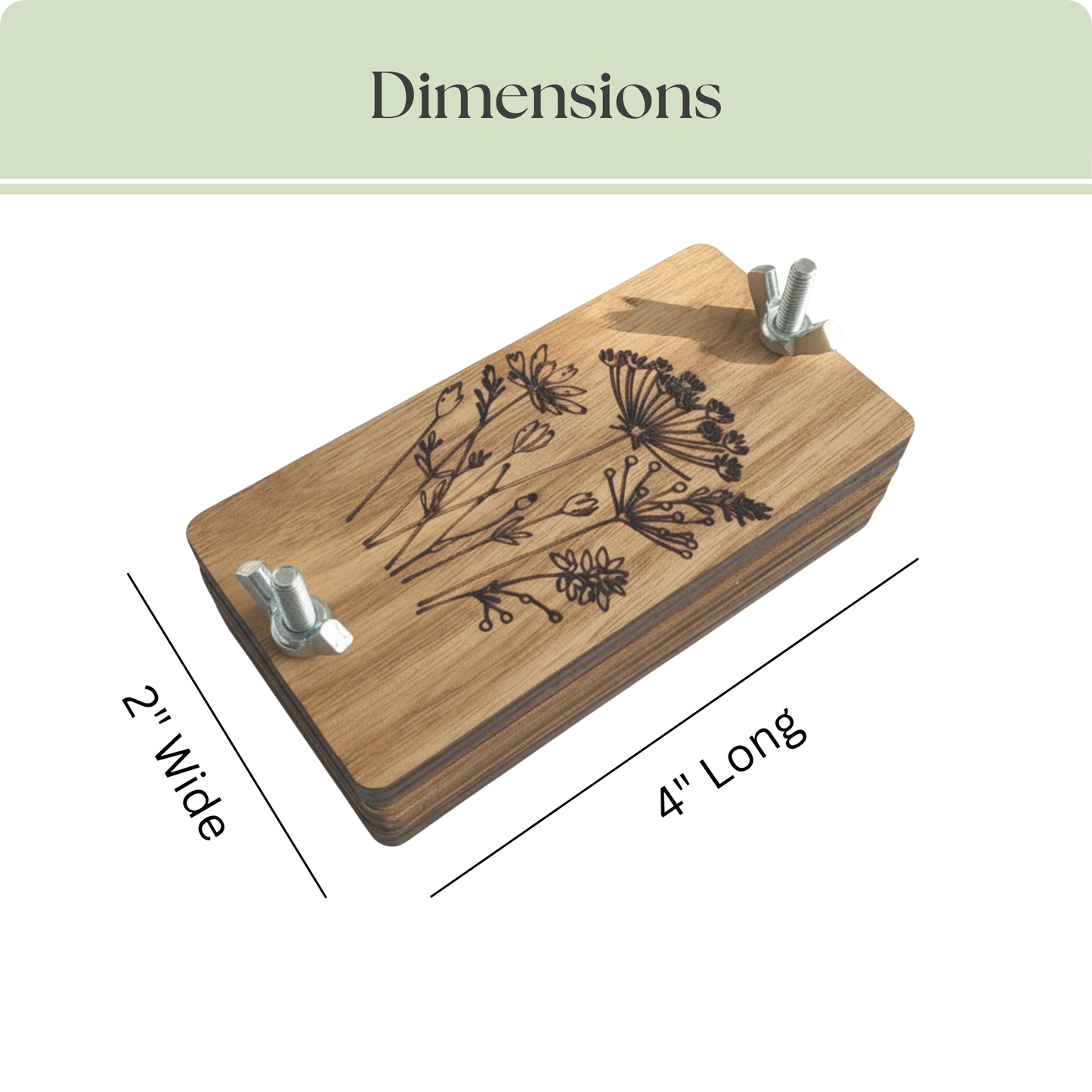 Cherry Hardwood Flower Press Kit | Wildflower Design
