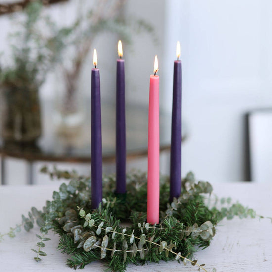 Beeswax Advent Taper Candles