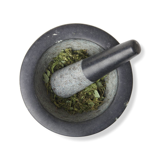 Black Granite Mortar and Pestle
